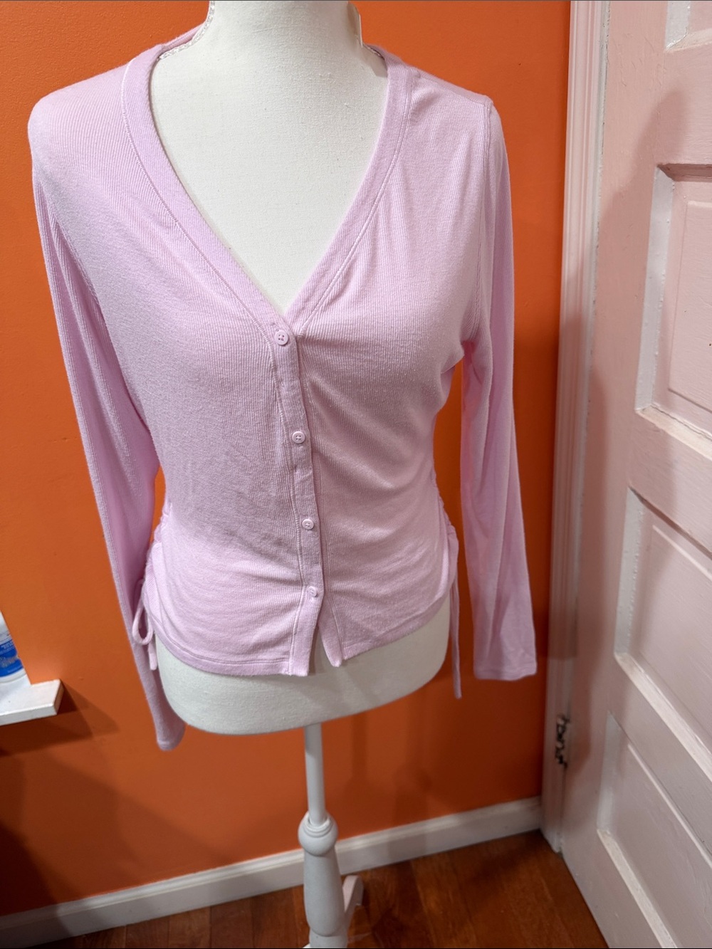 lululemon athletica Light Pink Button-Front V-Neck Top